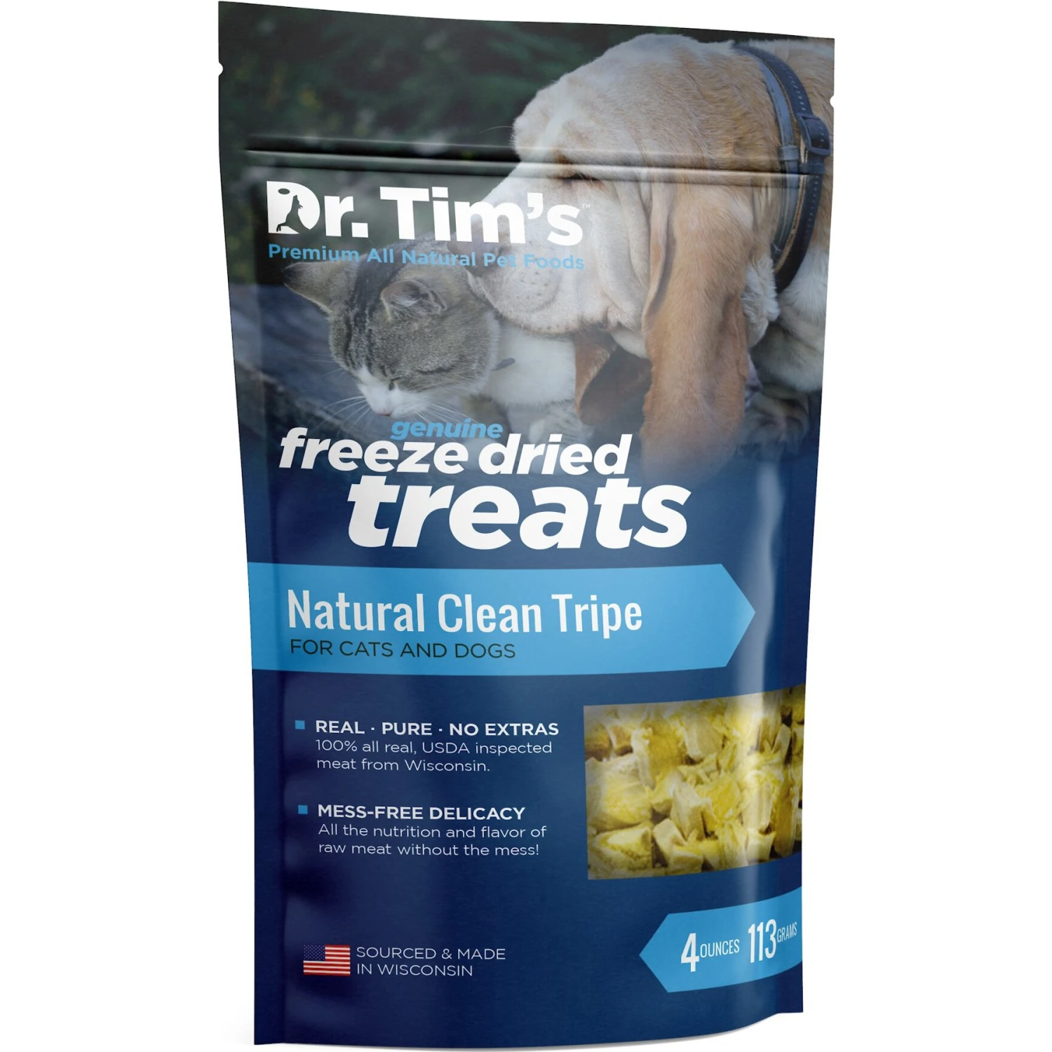 Dr. Tim's Natural Clean Tripe Genuine Freeze-Dried Dog & Cat Treats 3 Dr. Tim's Natural Clean Tripe Genuine Freeze-Dried Dog & Cat Treats