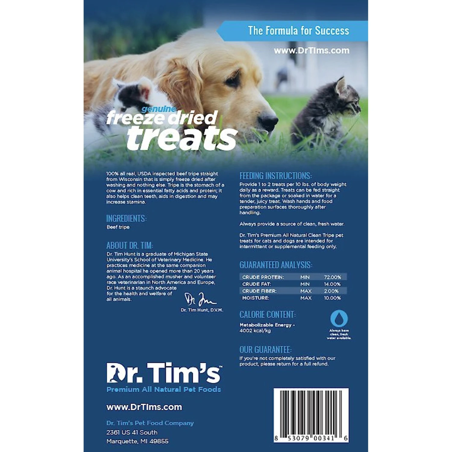 Dr. Tim's Natural Clean Tripe Genuine Freeze-Dried Dog & Cat Treats 5 Dr. Tim's Natural Clean Tripe Genuine Freeze-Dried Dog & Cat Treats - Image 3