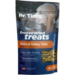 Dr. Tim's Natural Turkey Chips Genuine Freeze-Dried Dog & Cat Treats