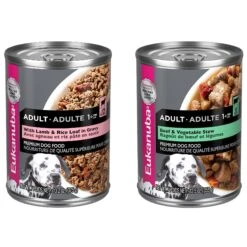 Eukanuba Adult Beef & Vegetable Stew Canned Dog Food & Eukanuba Adult With Lamb & Rice Canned Dog Food