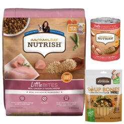 Rachael Ray Nutrish Soup Bones Minis Chicken & Veggies Flavor Dog Chew Treats + 2 Items