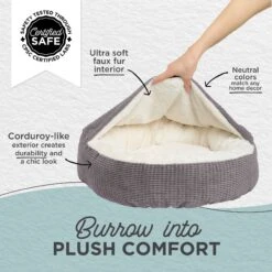 Best Friends By Sheri Cozy Cuddler Mason Microfiber Hooded Blanket Cat & Dog Bed -Blue Buffalo || ROYAL CANIN || Wellness Sales 774094 PT2. AC SS1800 V1678738455