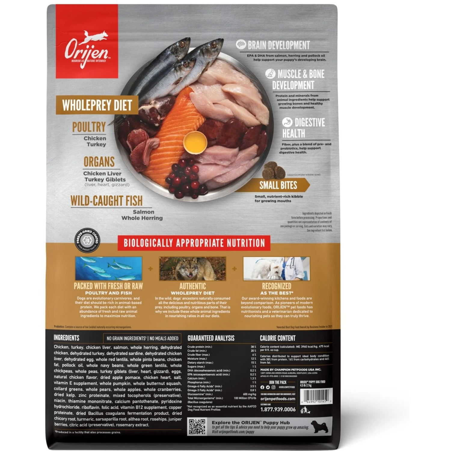 ORIJEN Puppy Recipe Poultry & Fish Pate Grain-Free Wet Dog Food & ORIJEN Puppy Grain-Free Dry Puppy Food 5 ORIJEN Puppy Recipe Poultry & Fish Pate Grain-Free Wet Dog Food & ORIJEN Puppy Grain-Free Dry Puppy Food - Image 3