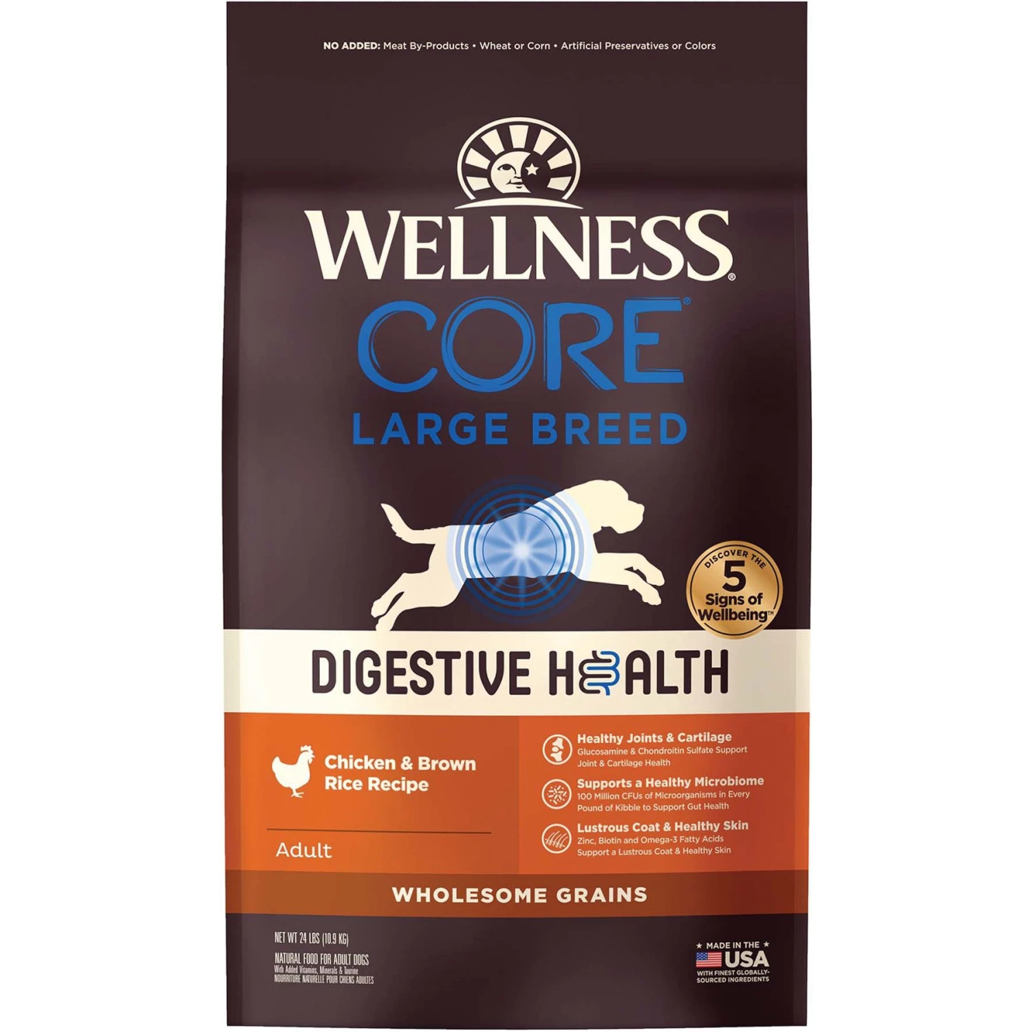 Wellness CORE Digestive Health Chicken & Brown Rice Dry Dog Food, 24-lb Bag 3 Wellness CORE Digestive Health Chicken & Brown Rice Dry Dog Food, 24-lb Bag