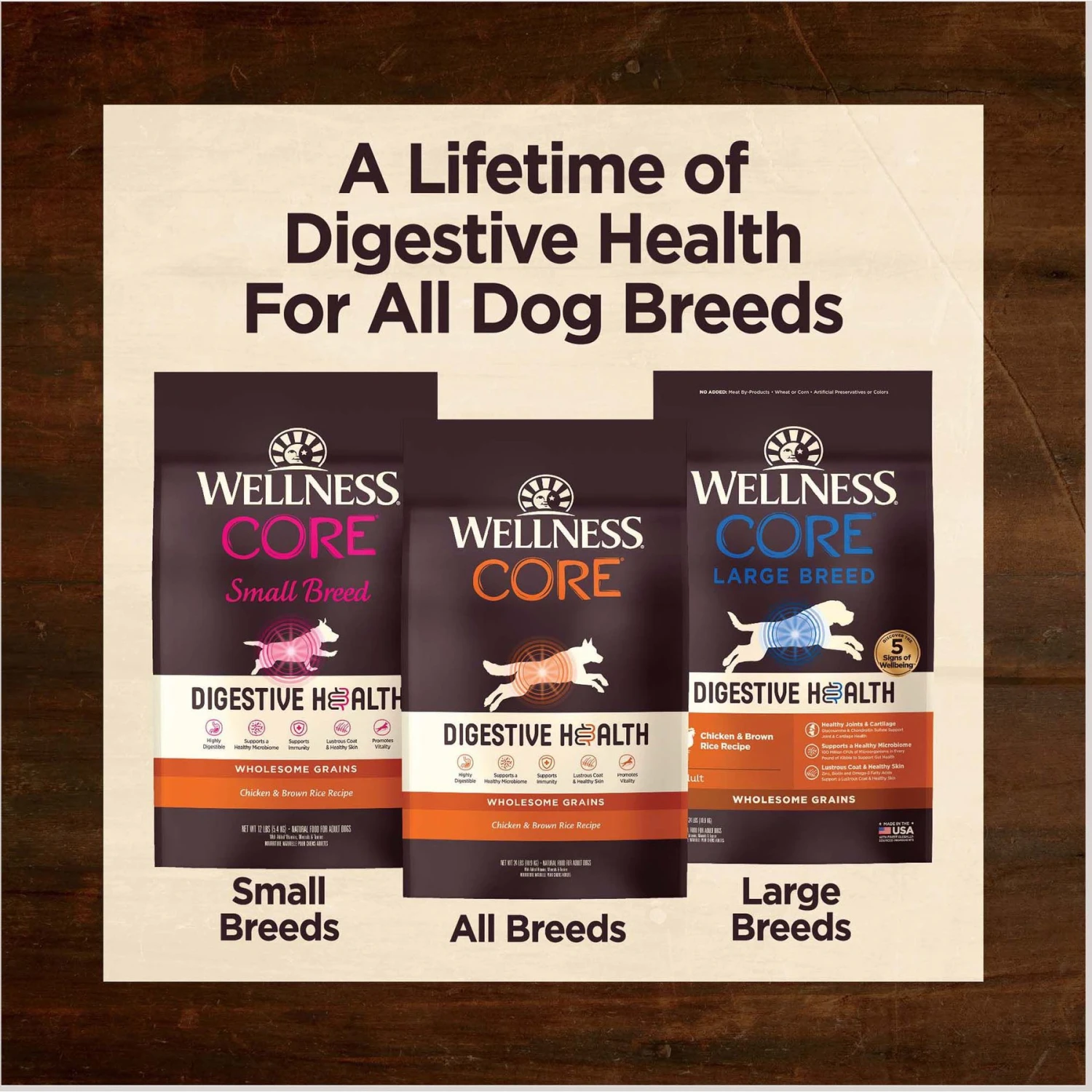 Wellness CORE Digestive Health Chicken & Brown Rice Dry Dog Food, 24-lb Bag 11 Wellness CORE Digestive Health Chicken & Brown Rice Dry Dog Food, 24-lb Bag - Image 9