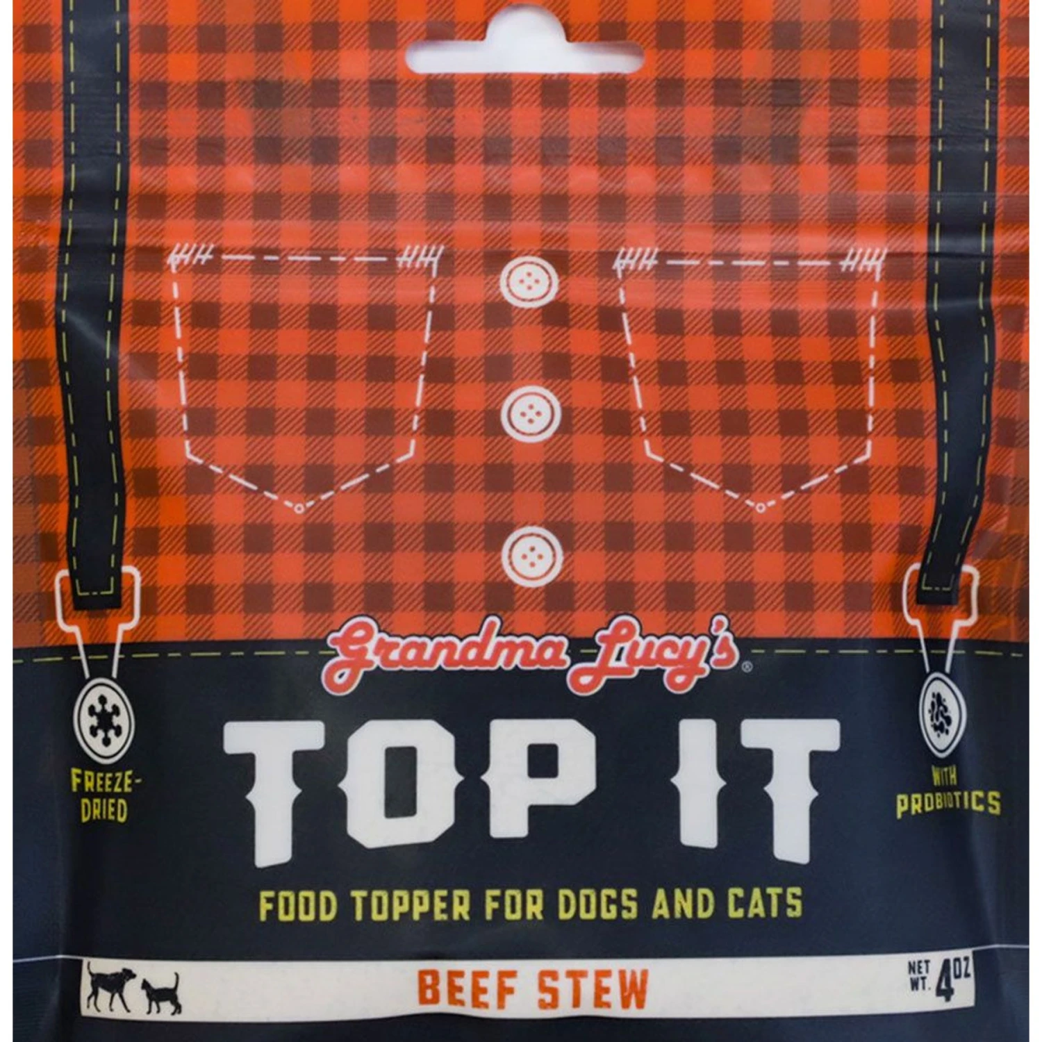 Grandma Lucy's Top It Beef Stew Grain-Free Dry Dog & Cat Food Topping, 4-oz Bag 3 Grandma Lucy's Top It Beef Stew Grain-Free Dry Dog & Cat Food Topping, 4-oz Bag