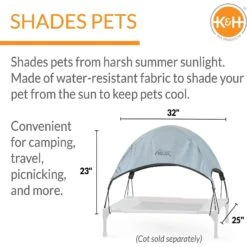 K&H Pet Products Canopy Add On For Elevated Dog Bed -Blue Buffalo || ROYAL CANIN || Wellness Sales 78461 PT1. AC SS1800 V1624629175