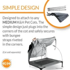 K&H Pet Products Canopy Add On For Elevated Dog Bed -Blue Buffalo || ROYAL CANIN || Wellness Sales 78461 PT2. AC SS1800 V1624629492