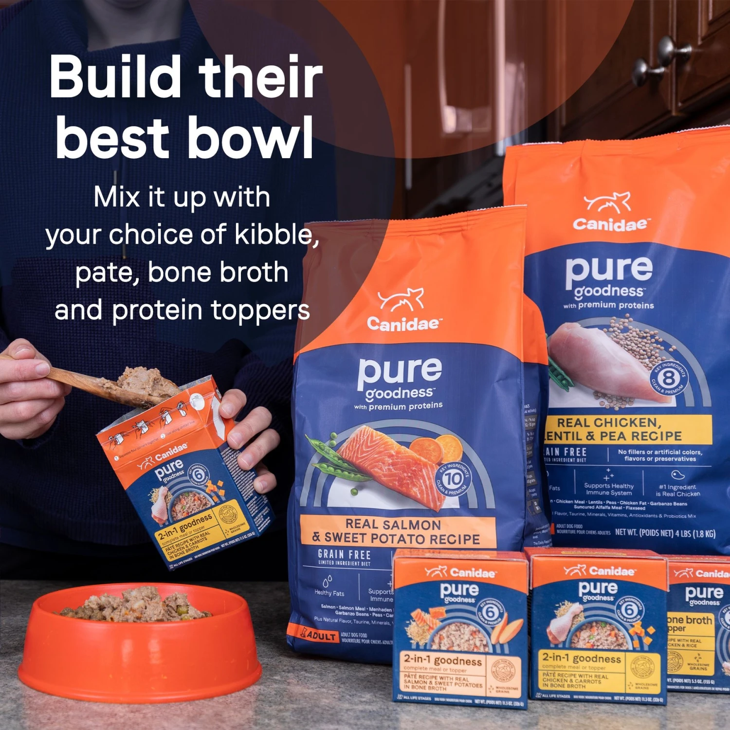 CANIDAE PURE 2-in-1 Goodness Pate Recipe Real Salmon & Sweet Potatoes In Bone Broth Wet Dog Food, 11.5-oz Box, Case Of 6 9 CANIDAE PURE 2-in-1 Goodness Pate Recipe Real Salmon & Sweet Potatoes In Bone Broth Wet Dog Food, 11.5-oz Box, Case Of 6 - Image 7