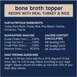 CANIDAE PURE Real Turkey & Rice Bone Broth Wet Dog Food Topper, 5.5-oz Box, Case Of 6 -Blue Buffalo || ROYAL CANIN || Wellness Sales 787142 PT5. AC SS1800 V1678722397