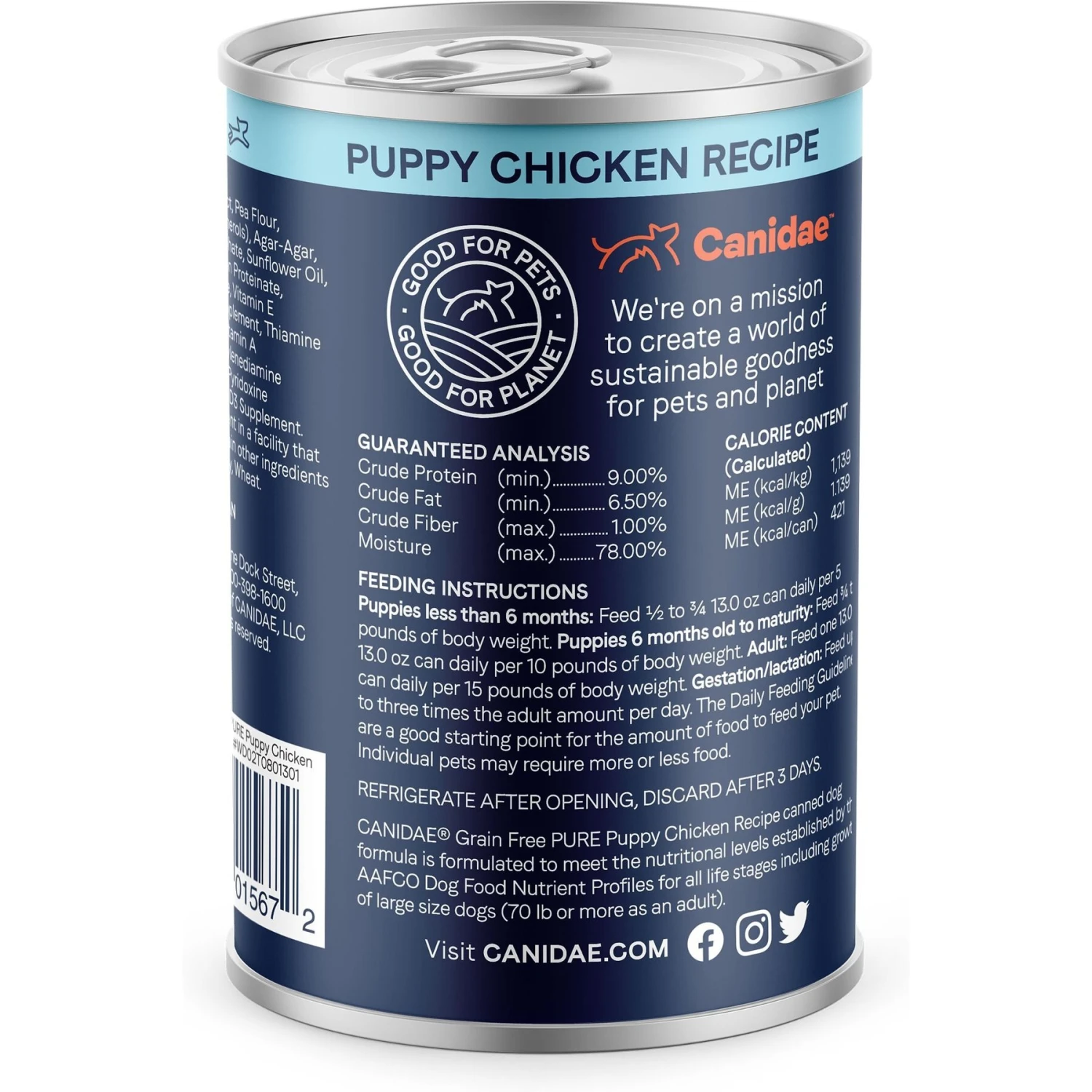 CANIDAE PURE Puppy Grain-Free Limited Ingredient Chicken Recipe Canned Dog Food 6 CANIDAE PURE Puppy Grain-Free Limited Ingredient Chicken Recipe Canned Dog Food - Image 4
