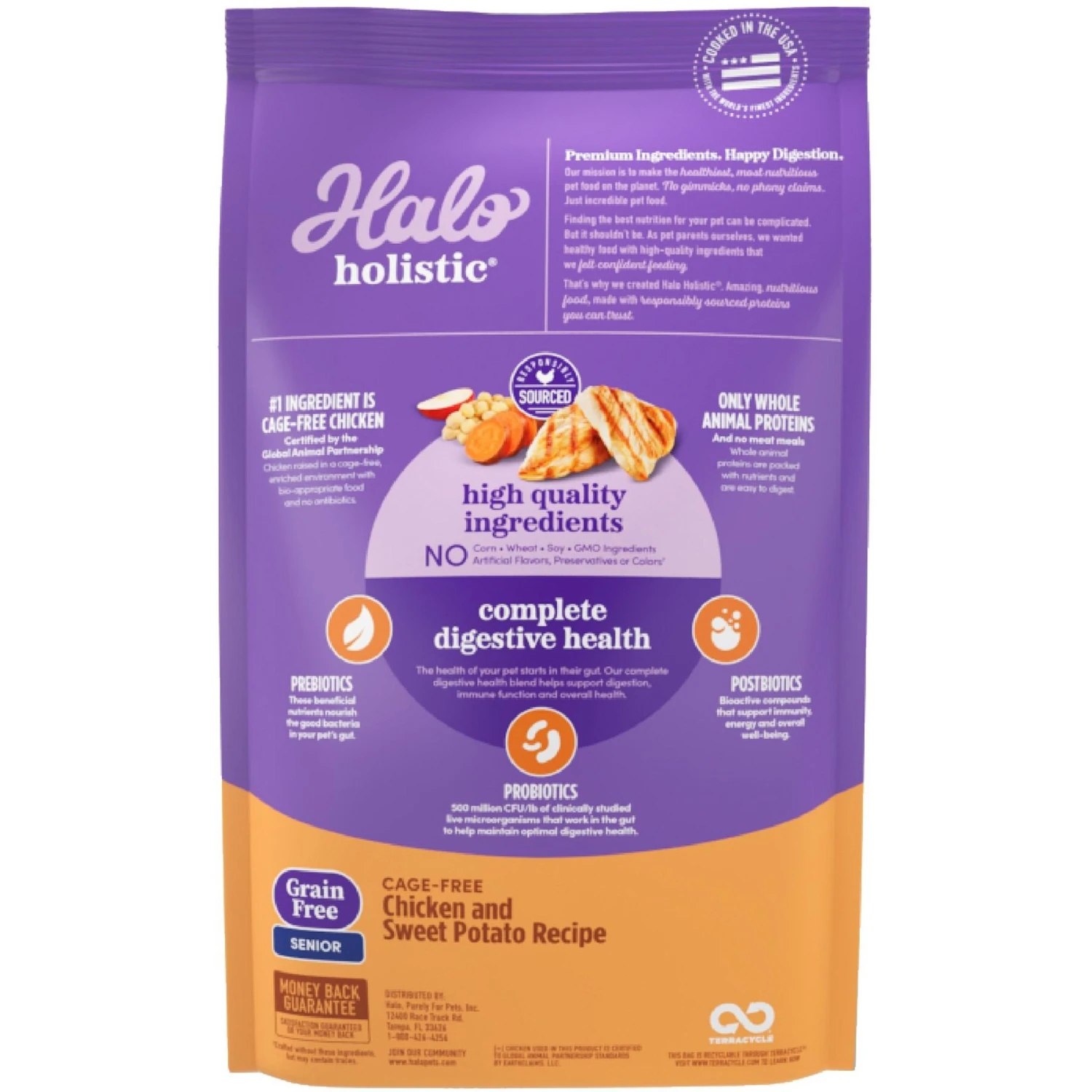 Halo Holistic Complete Digestive Health Grain-Free Chicken & Sweet Potato Recipe Senior Dry Dog Food 4 Halo Holistic Complete Digestive Health Grain-Free Chicken & Sweet Potato Recipe Senior Dry Dog Food - Image 2