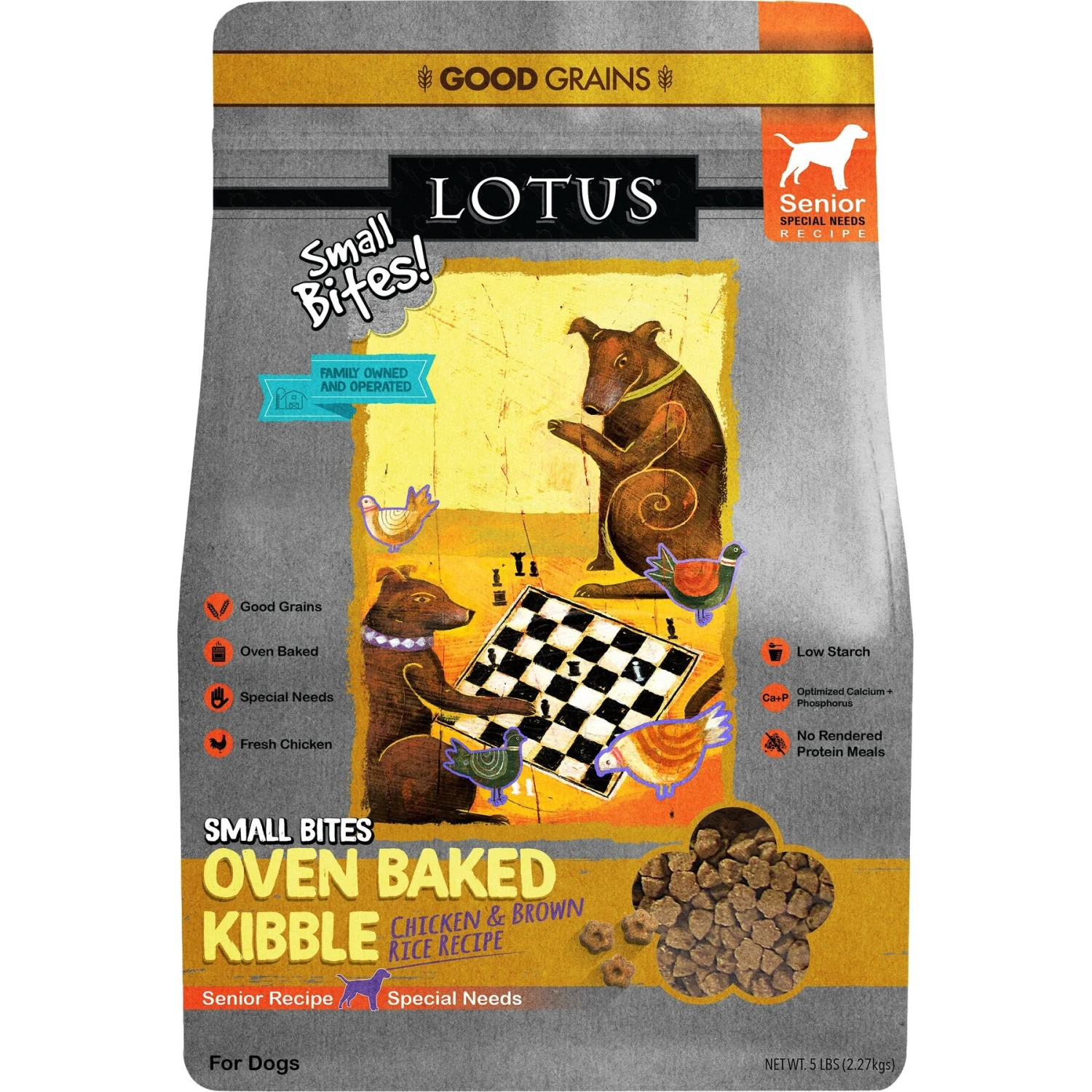 Lotus Oven-Baked Senior Small Bites Recipe Dry Dog Food 3 Lotus Oven-Baked Senior Small Bites Recipe Dry Dog Food