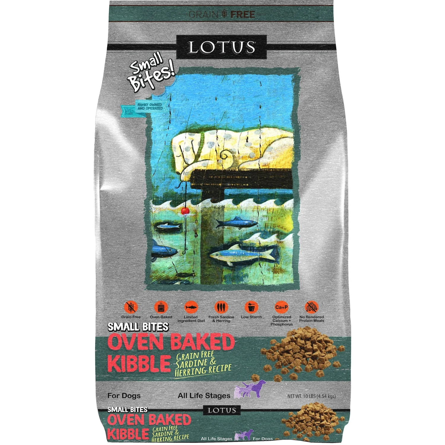 Lotus Oven-Baked Small Bites Grain-Free Sardine & Herring Recipe Dry Dog Food 3 Lotus Oven-Baked Small Bites Grain-Free Sardine & Herring Recipe Dry Dog Food