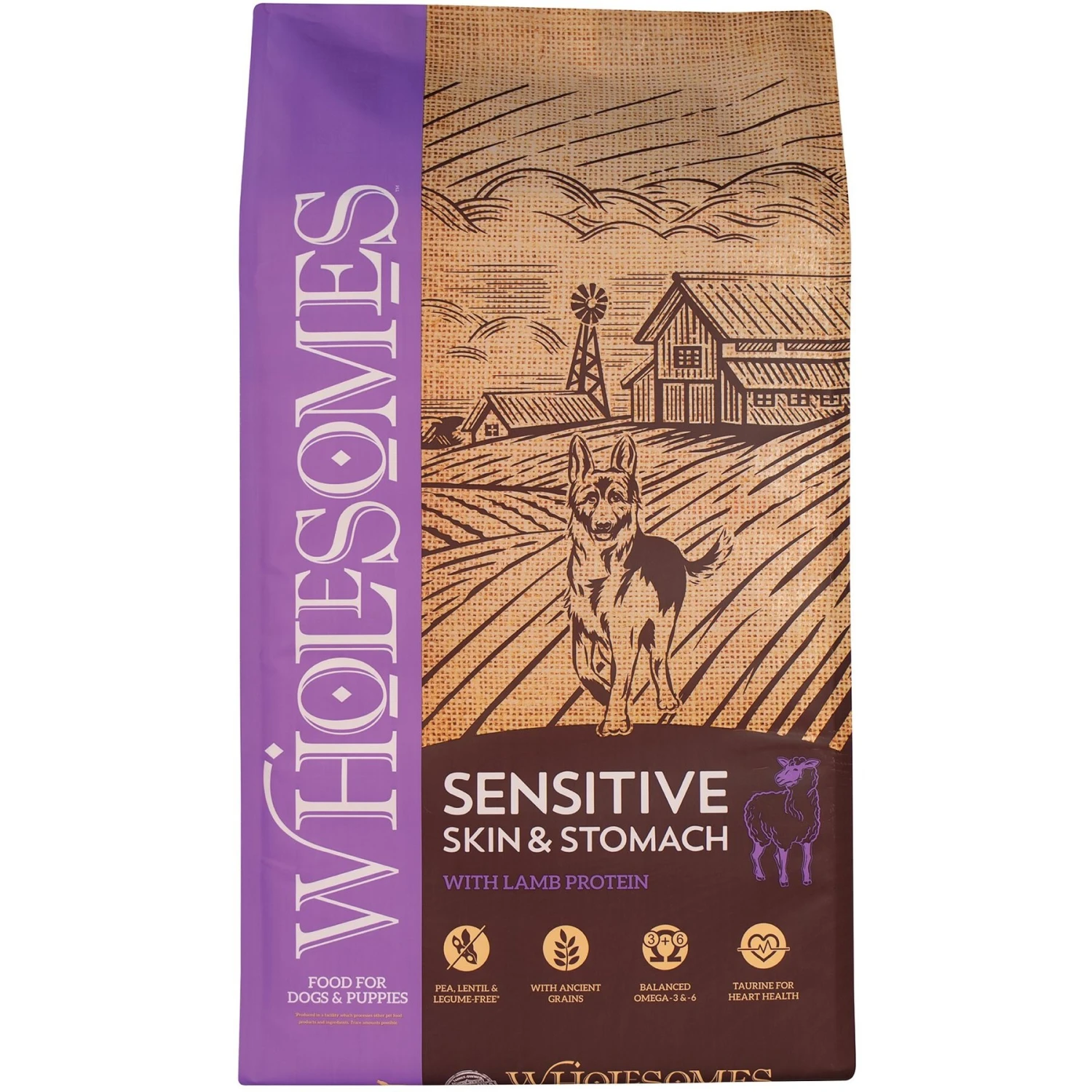 Wholesomes Sensitive Skin & Stomach With Lamb Protein Dry Dog Food, 30-lb Bag & Wholesomes Sensitive Skin & Stomach With Salmon Protein Dry Dog Food, 30-lb Bag 4 Wholesomes Sensitive Skin & Stomach With Lamb Protein Dry Dog Food, 30-lb Bag & Wholesomes Sensitive Skin & Stomach With Salmon Protein Dry Dog Food, 30-lb Bag - Image 2