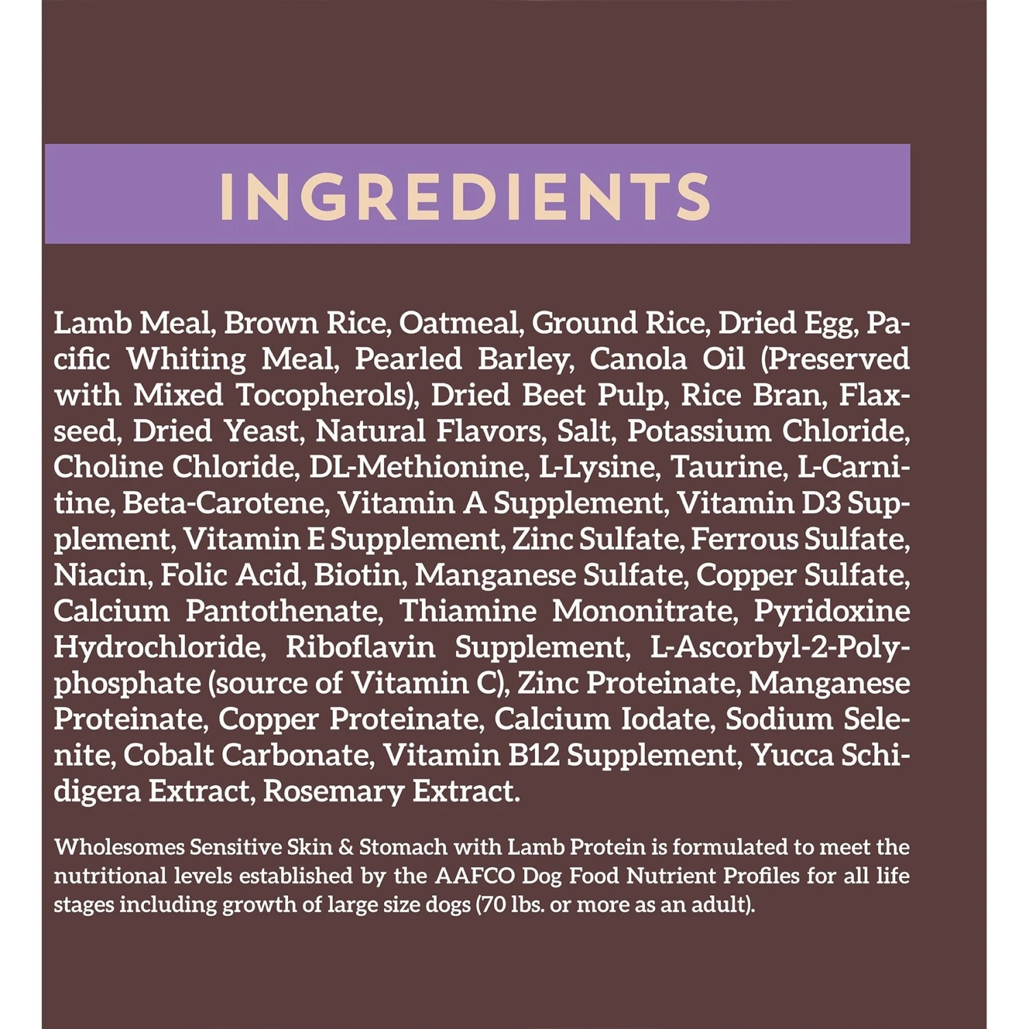 Wholesomes Sensitive Skin & Stomach With Lamb Protein Dry Dog Food, 30-lb Bag & Wholesomes Sensitive Skin & Stomach With Salmon Protein Dry Dog Food, 30-lb Bag 6 Wholesomes Sensitive Skin & Stomach With Lamb Protein Dry Dog Food, 30-lb Bag & Wholesomes Sensitive Skin & Stomach With Salmon Protein Dry Dog Food, 30-lb Bag - Image 4