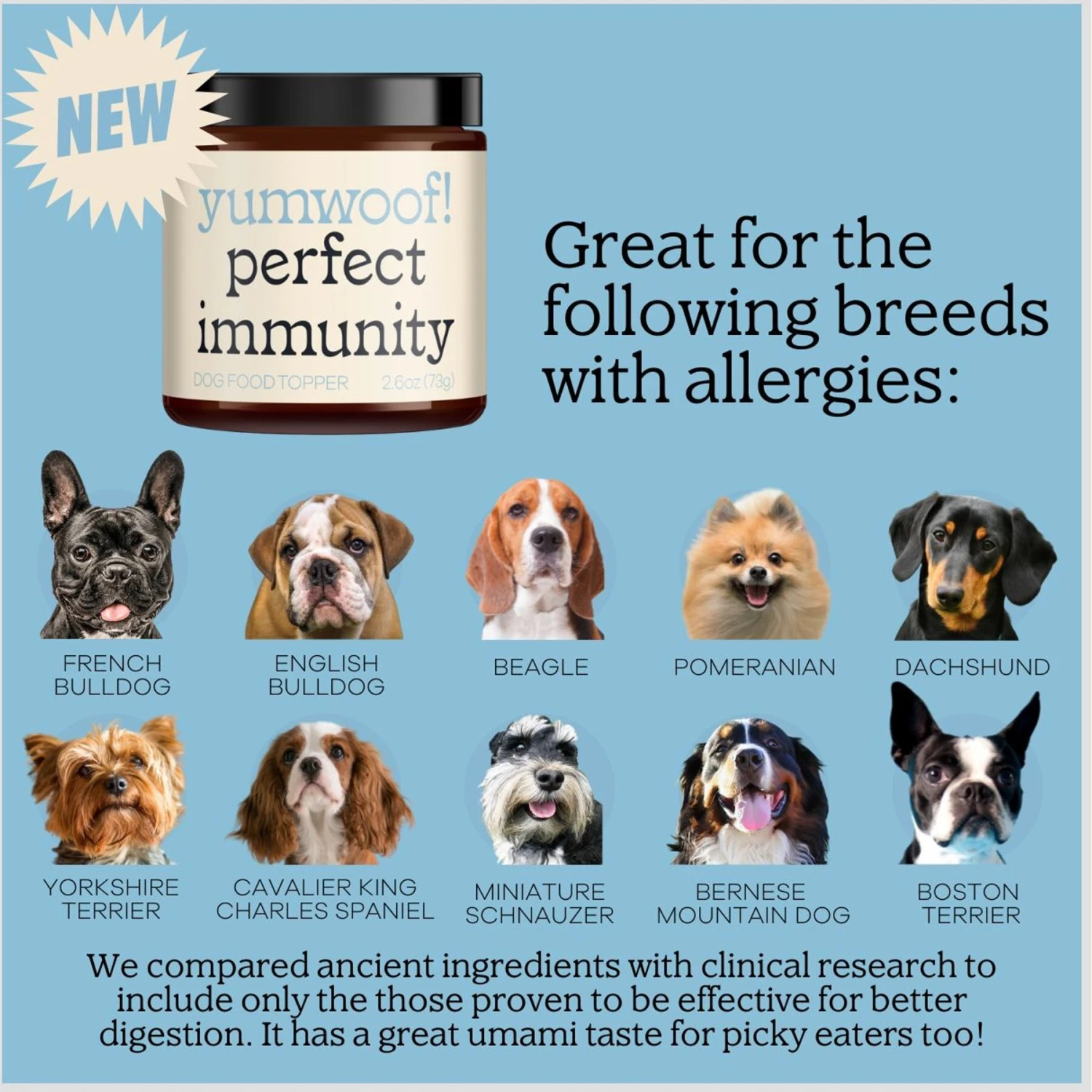 Yumwoof Natural Pet Food Perfect Immunity Dog Food Topper, 2.5-oz Jar 8 Yumwoof Natural Pet Food Perfect Immunity Dog Food Topper, 2.5-oz Jar - Image 6