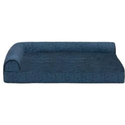 FurHaven Plush Fur & Almond Print Orthopedic Deluxe L-Chaise Sofa Cat & Dog Bed -Blue Buffalo || ROYAL CANIN || Wellness Sales 824582 PT3. AC SS1800 V1703798159