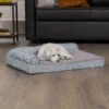 FurHaven Plush Fur & Almond Print Memory Foam Top Deluxe L-Chaise Sofa Cat & Dog Bed -Blue Buffalo || ROYAL CANIN || Wellness Sales 824686 MAIN. AC SS1800 V1703798353
