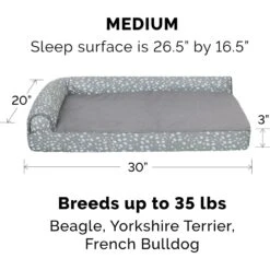 FurHaven Plush Fur & Almond Print Memory Foam Top Deluxe L-Chaise Sofa Cat & Dog Bed 12 FurHaven Plush Fur & Almond Print Memory Foam Top Deluxe L-Chaise Sofa Cat & Dog Bed -Blue Buffalo || ROYAL CANIN || Wellness Sales 824686 PT1. AC SS1800 V1703798351
