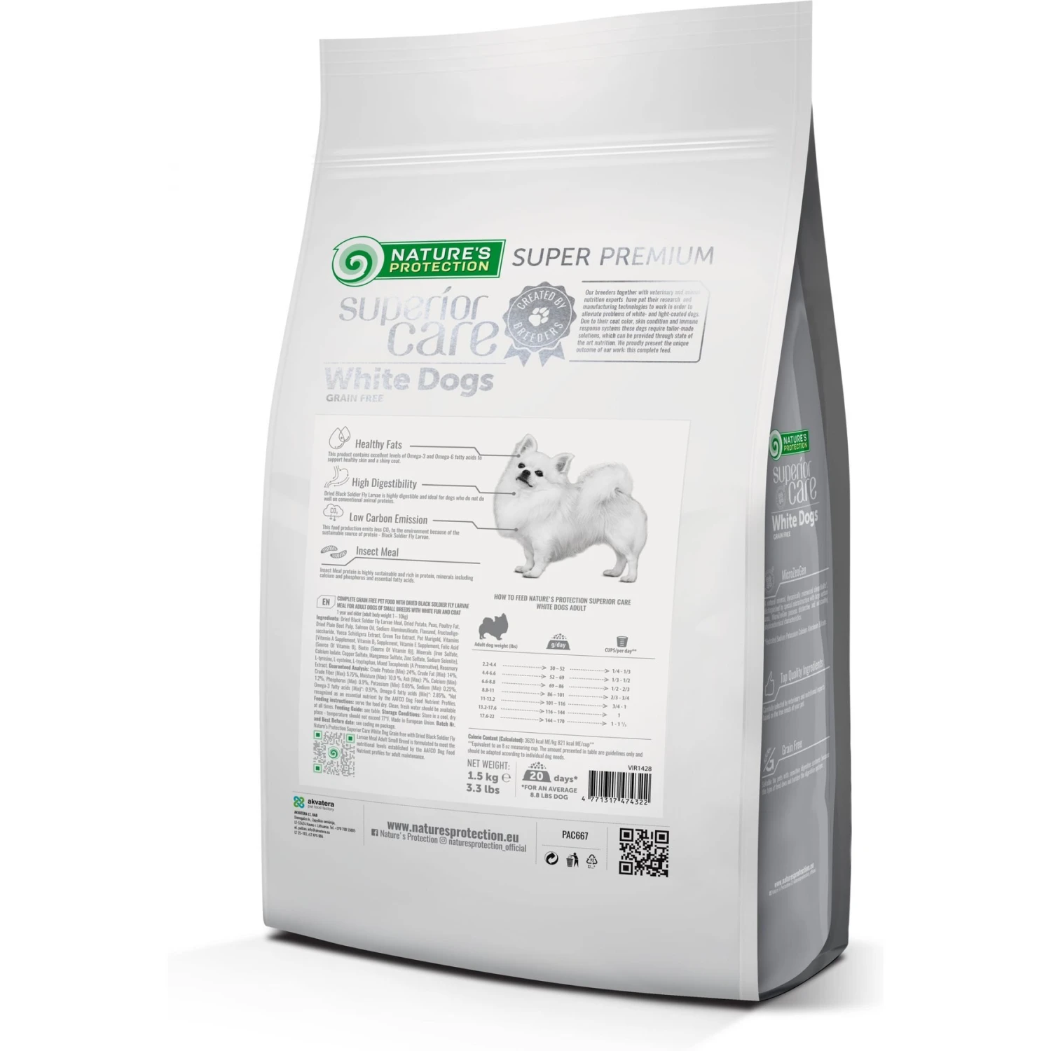 Nature's Protection Superior Care White Grain-Free Insect Adult Small Breed Dry Dog Food 4 Nature's Protection Superior Care White Grain-Free Insect Adult Small Breed Dry Dog Food - Image 2