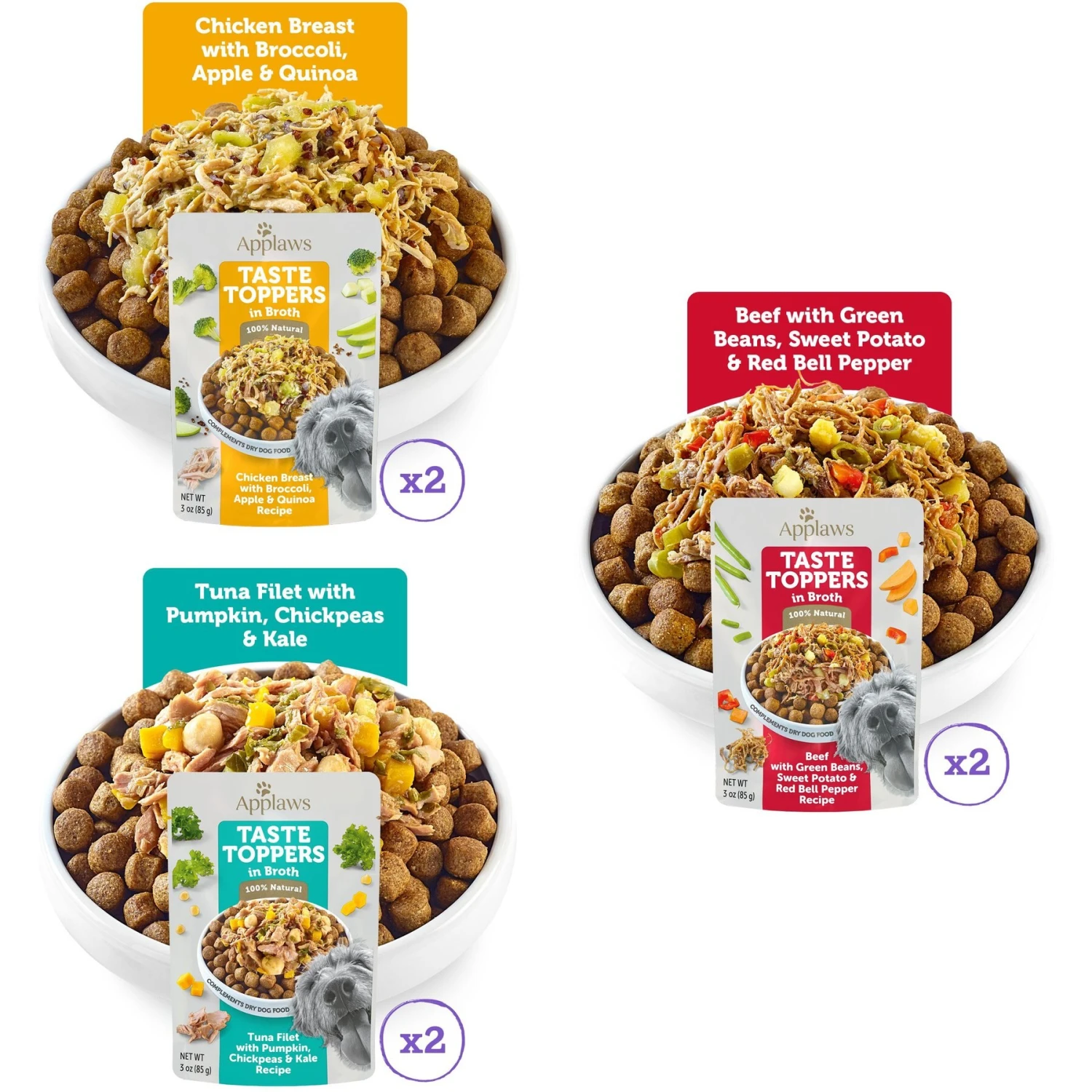 Applaws Taste Toppers Broth Selection Natural Wet Dog Food 4 Applaws Taste Toppers Broth Selection Natural Wet Dog Food - Image 2