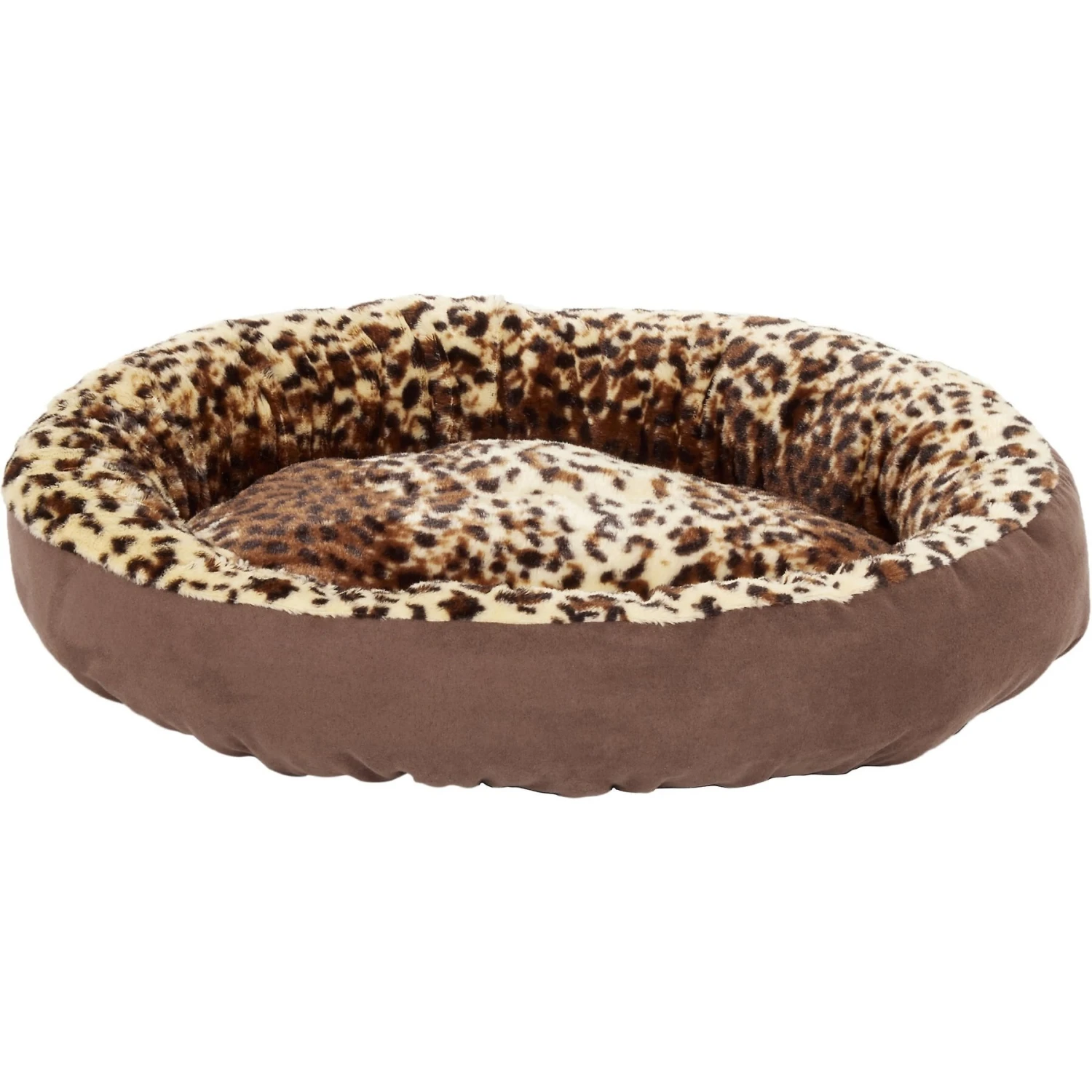 Aspen Pet Round Animal Print Bolster Cat & Dog Bed, Color Varies 5 Aspen Pet Round Animal Print Bolster Cat & Dog Bed, Color Varies - Image 3