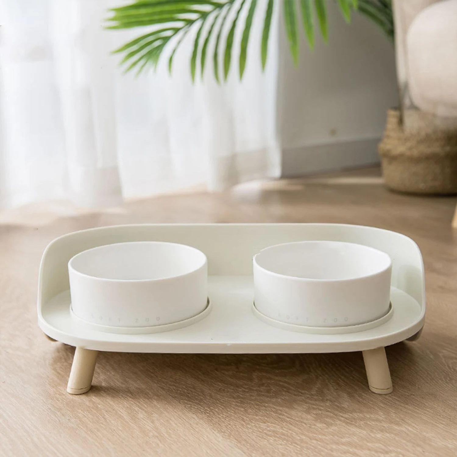 Hanamya Dog & Cat Bowl, White 3 Hanamya Dog & Cat Bowl, White