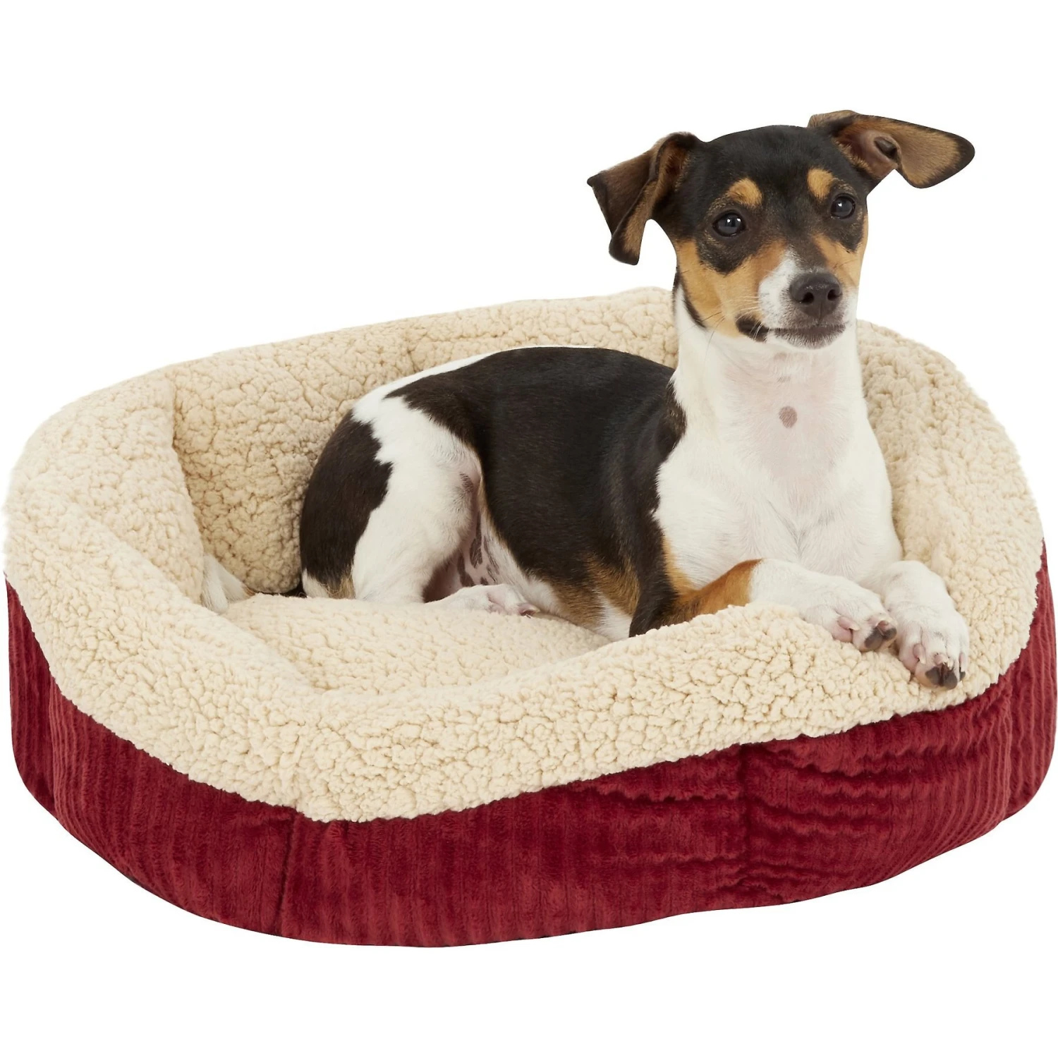 Aspen Pet Self-Warming Bolster Cat & Dog Bed, Warm Spice/Cream 6 Aspen Pet Self-Warming Bolster Cat & Dog Bed, Warm Spice/Cream - Image 4