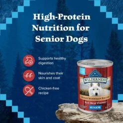Blue Buffalo Wilderness Rocky Mountain Recipe Red Meat Dinner Senior Grain-Free Canned Dog Food -Blue Buffalo || ROYAL CANIN || Wellness Sales 84154 PT3. AC SS1800 V1646795531