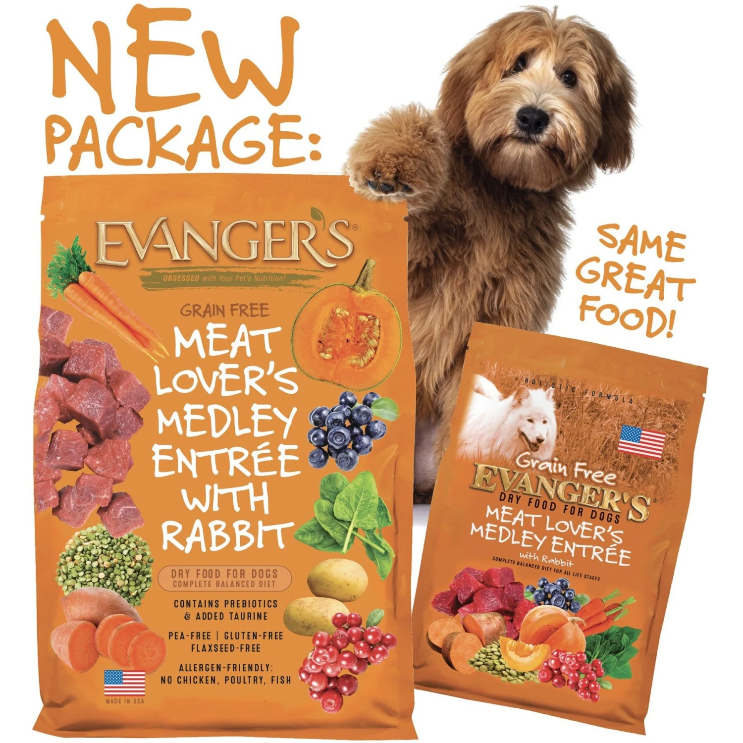 Evanger's Meat Lover's Medley With Rabbit Grain-Free Dry Dog Food 4 Evanger's Meat Lover's Medley With Rabbit Grain-Free Dry Dog Food - Image 2