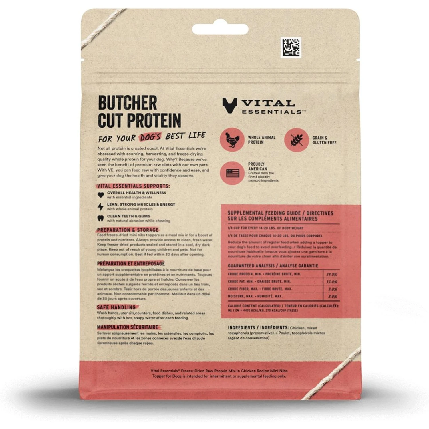 Vital Essentials Protein Mix-In Chicken Recipe Mini Nibs Grain-Free Freeze-Dried Raw Dog Food Topper 4 Vital Essentials Protein Mix-In Chicken Recipe Mini Nibs Grain-Free Freeze-Dried Raw Dog Food Topper - Image 2