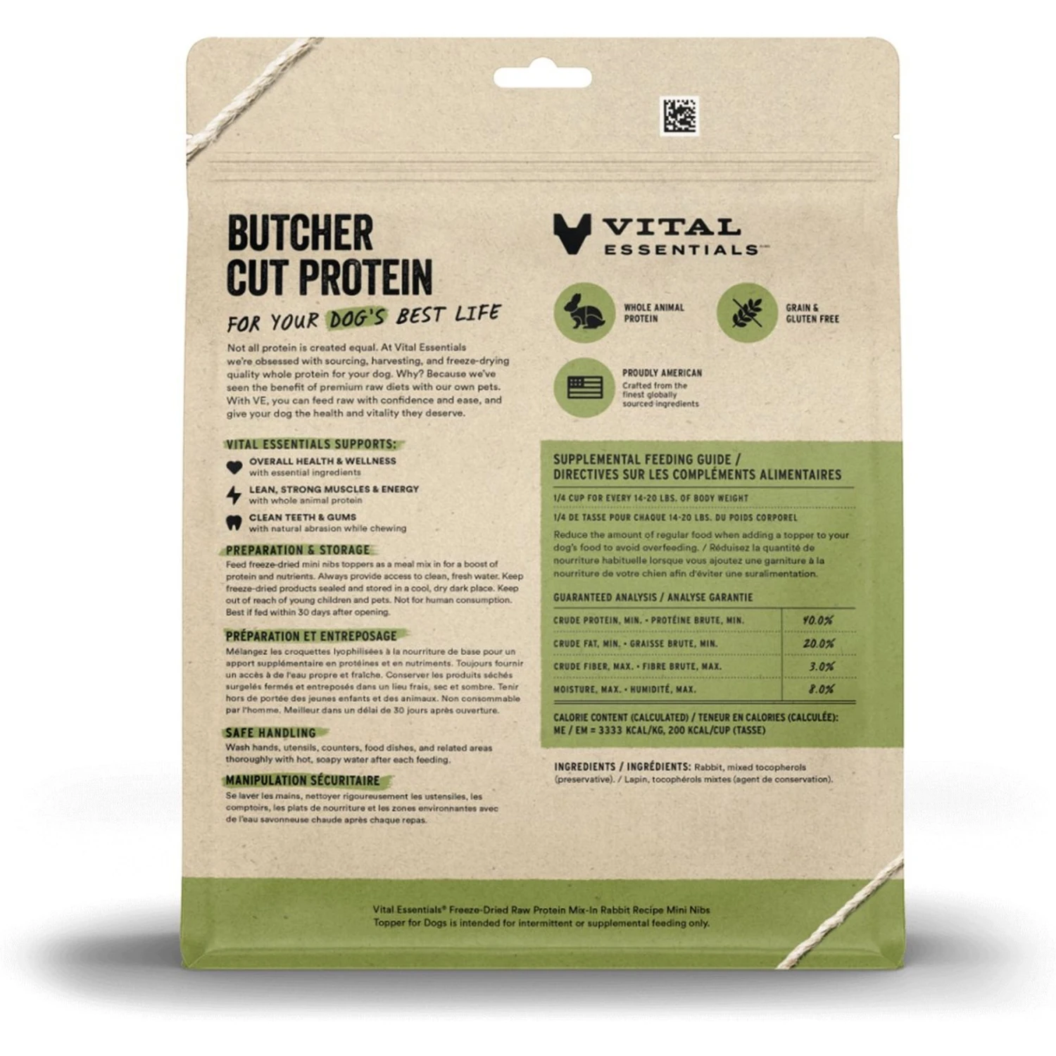 Vital Essentials Protein Mix-In Rabbit Recipe Mini Nibs Grain-Free Freeze-Dried Raw Dog Food Topper 4 Vital Essentials Protein Mix-In Rabbit Recipe Mini Nibs Grain-Free Freeze-Dried Raw Dog Food Topper - Image 2