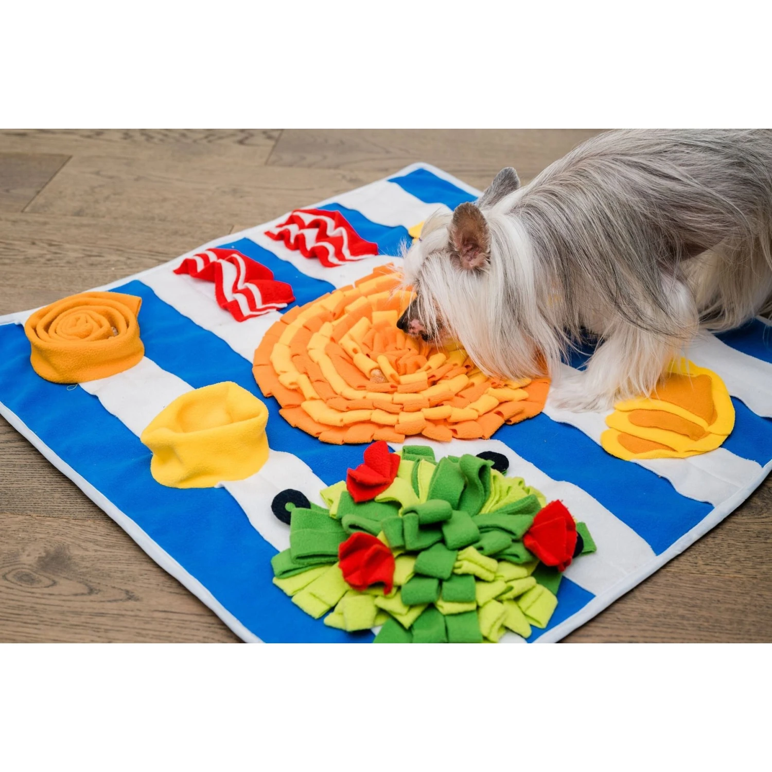 Injoya Breakfast Cat & Dog Snuffle Mat, Blue, Large 4 Injoya Breakfast Cat & Dog Snuffle Mat, Blue, Large - Image 2