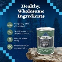 Blue Buffalo Wilderness Duck & Chicken Grill Grain-Free Canned Dog Food -Blue Buffalo || ROYAL CANIN || Wellness Sales 85742 PT5. AC SS1800 V1604366511
