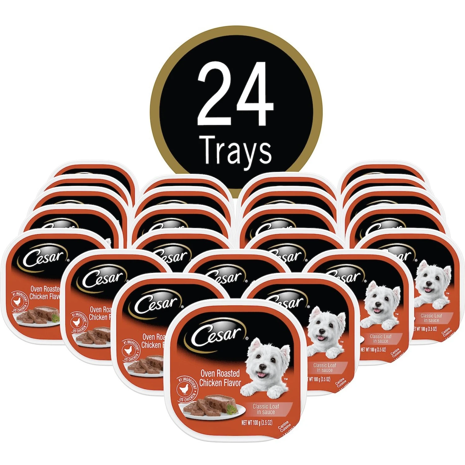 Cesar Classic Loaf In Sauce Oven Roasted Chicken Flavor Dog Food Trays 5 Cesar Classic Loaf In Sauce Oven Roasted Chicken Flavor Dog Food Trays - Image 3