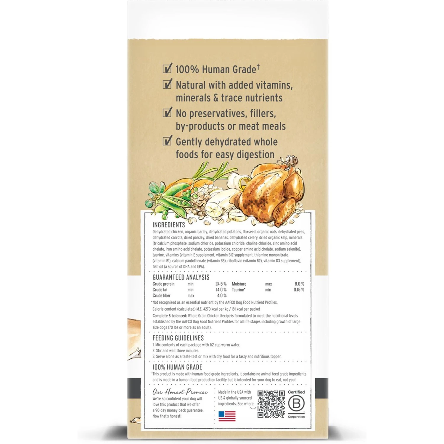 The Honest Kitchen Whole Grain Chicken Dehydrated Dog Food, 1.5-oz, 10 Count 4 The Honest Kitchen Whole Grain Chicken Dehydrated Dog Food, 1.5-oz, 10 Count - Image 2