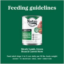 Nutro Hearty Stew Meaty Lamb, Green Bean & Carrot Cuts In Gravy Grain-Free Adult Canned Wet Dog Food -Blue Buffalo || ROYAL CANIN || Wellness Sales 86752 PT6. AC SS1800 V1691423211