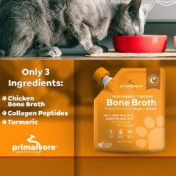 Primalvore Free Range Chicken Bone Broth With Collagen + Turmeric Dog & Cat Food Topping, 12-oz Bag, 6 Count 10 Primalvore Free Range Chicken Bone Broth With Collagen + Turmeric Dog & Cat Food Topping, 12-oz Bag, 6 Count -Blue Buffalo || ROYAL CANIN || Wellness Sales 871302 PT3. AC SS1800 V1688393246