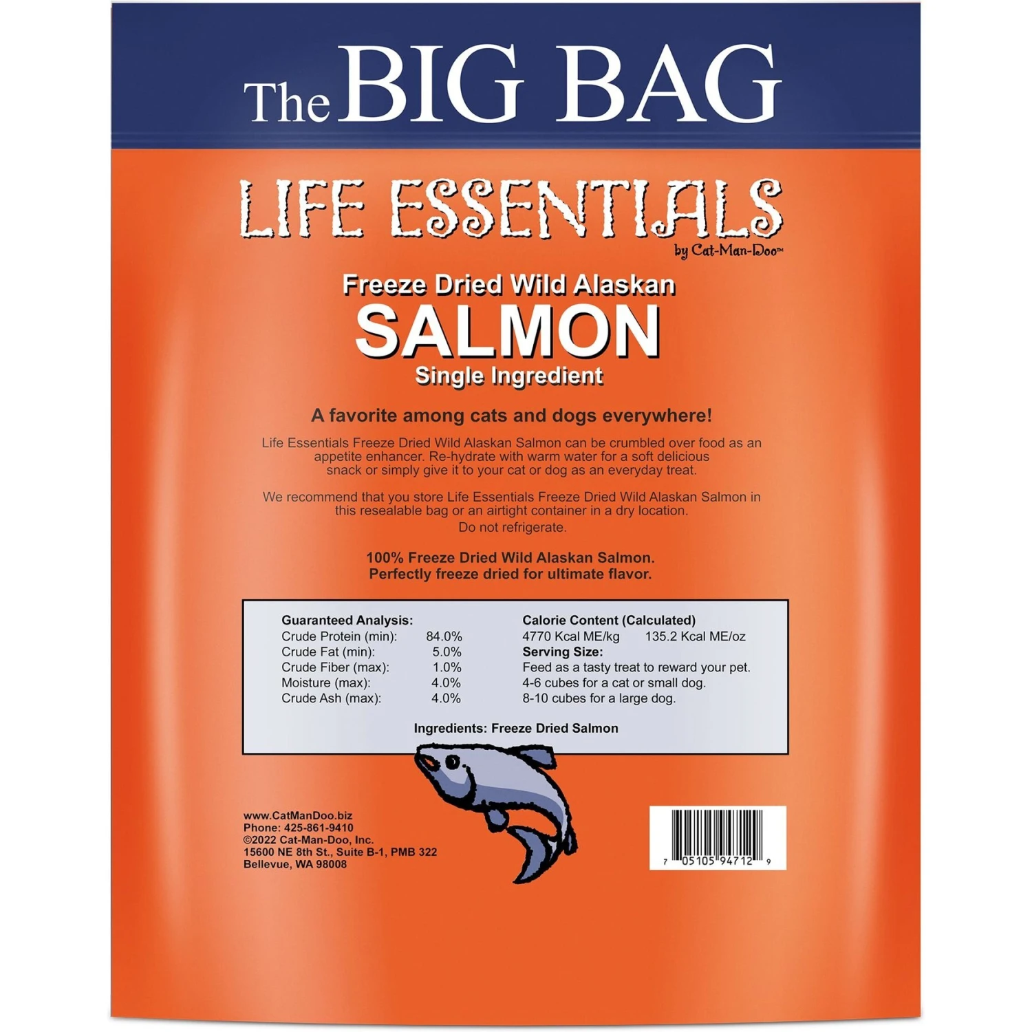 Life Essentials Freeze-Dried Salmon Cat & Dog Treats, 16-oz Bag 4 Life Essentials Freeze-Dried Salmon Cat & Dog Treats, 16-oz Bag - Image 2