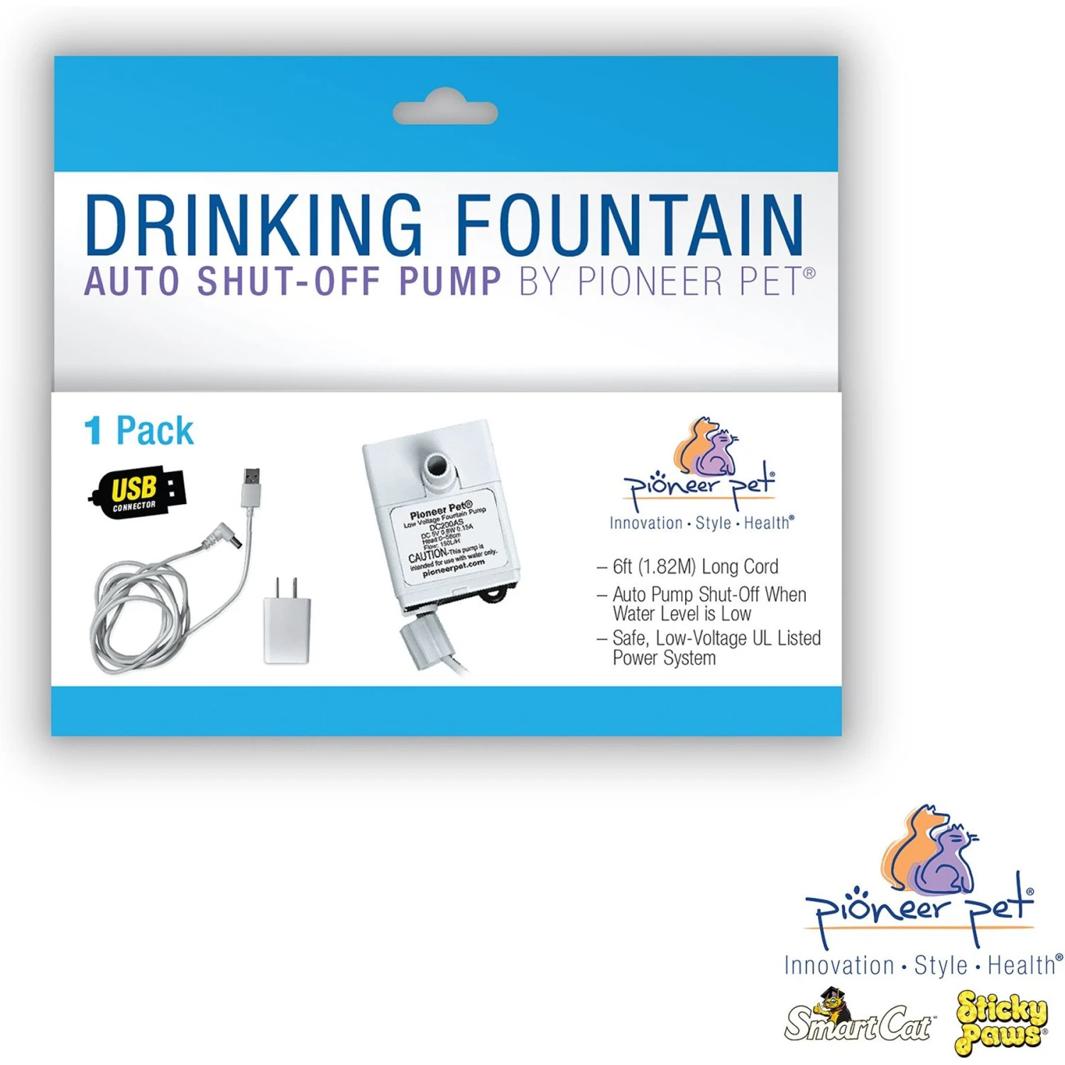 Pioneer Pet Vortex Replacement Auto-Shut Off Dog & Cat Pump, White, Small 3 Pioneer Pet Vortex Replacement Auto-Shut Off Dog & Cat Pump, White, Small