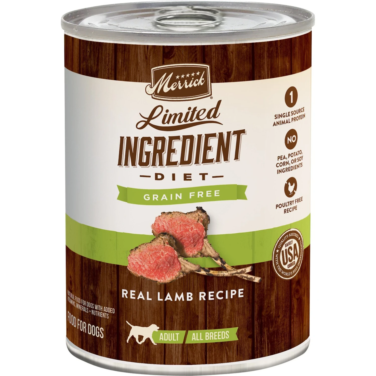 Merrick Limited Ingredient Diet Grain-Free Wet Dog Food Real Lamb Recipe 3 Merrick Limited Ingredient Diet Grain-Free Wet Dog Food Real Lamb Recipe