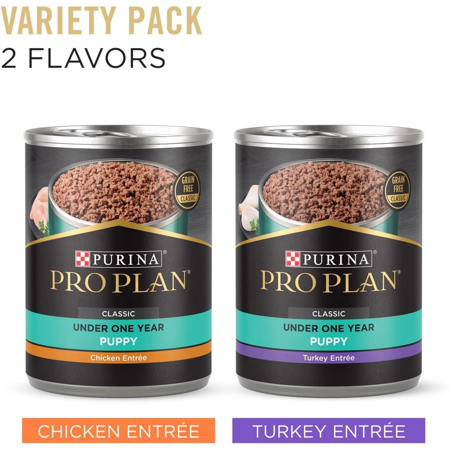 Purina Pro Plan Development Variety Pack Puppy Grain-Free Chicken Entree & Turkey Entree Wet Dog Food, 13-oz Can, Case Of 12 4 Purina Pro Plan Development Variety Pack Puppy Grain-Free Chicken Entree & Turkey Entree Wet Dog Food, 13-oz Can, Case Of 12 - Image 2