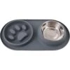Pounce + Fetch Silicone Double Bowl Slow Feeder, 10-oz, Grey -Blue Buffalo || ROYAL CANIN || Wellness Sales 883294 MAIN. AC SS1800 V1686244559