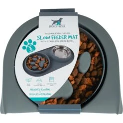 Pounce + Fetch Silicone Double Bowl Slow Feeder, 10-oz, Grey -Blue Buffalo || ROYAL CANIN || Wellness Sales 883294 PT6. AC SS1800 V1686247357