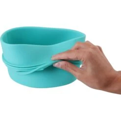 Pounce + Fetch Heavy Duty Silicone Travel Bag Bowl, Aqua, 4-cup -Blue Buffalo || ROYAL CANIN || Wellness Sales 883310 PT3. AC SS1800 V1689256514
