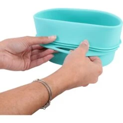Pounce + Fetch Heavy Duty Silicone Travel Bag Bowl, Aqua, 4-cup -Blue Buffalo || ROYAL CANIN || Wellness Sales 883310 PT5. AC SS1800 V1689256519