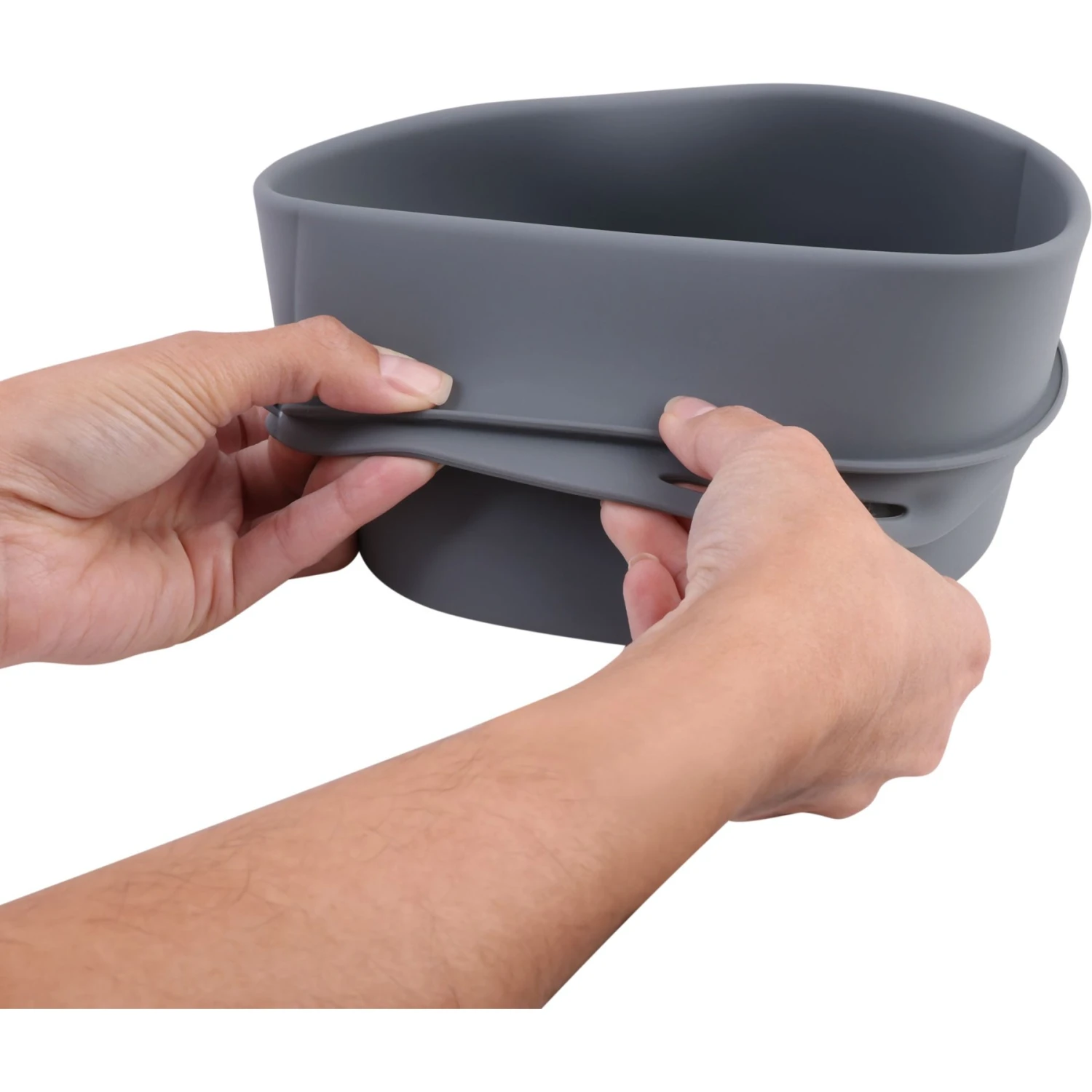 Pounce + Fetch Heavy Duty Silicone Travel Bag Bowl, Gray, 4-cup 8 Pounce + Fetch Heavy Duty Silicone Travel Bag Bowl, Gray, 4-cup - Image 6