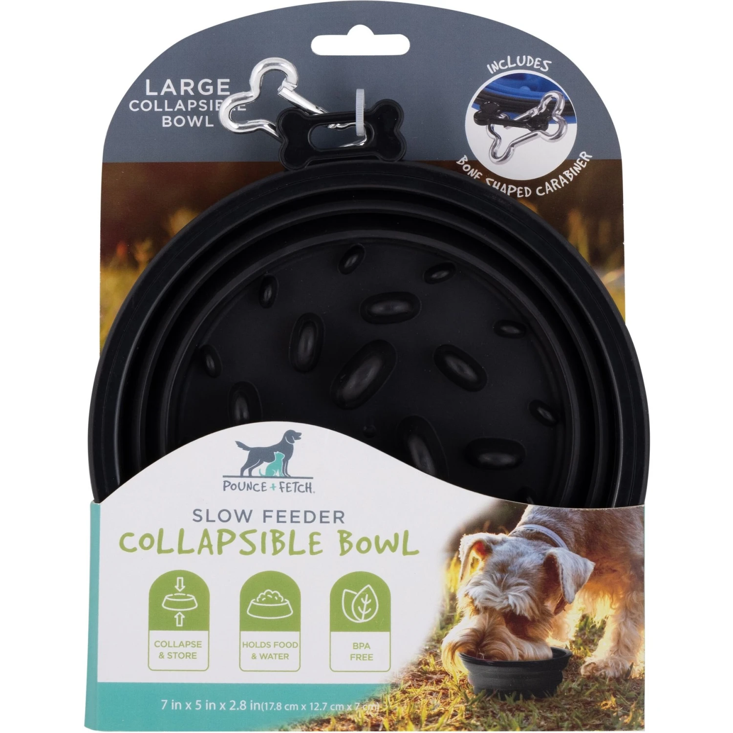 Pounce + Fetch Slow Feeder Collapsible Bowl, Assorted Colors 8 Pounce + Fetch Slow Feeder Collapsible Bowl, Assorted Colors - Image 6