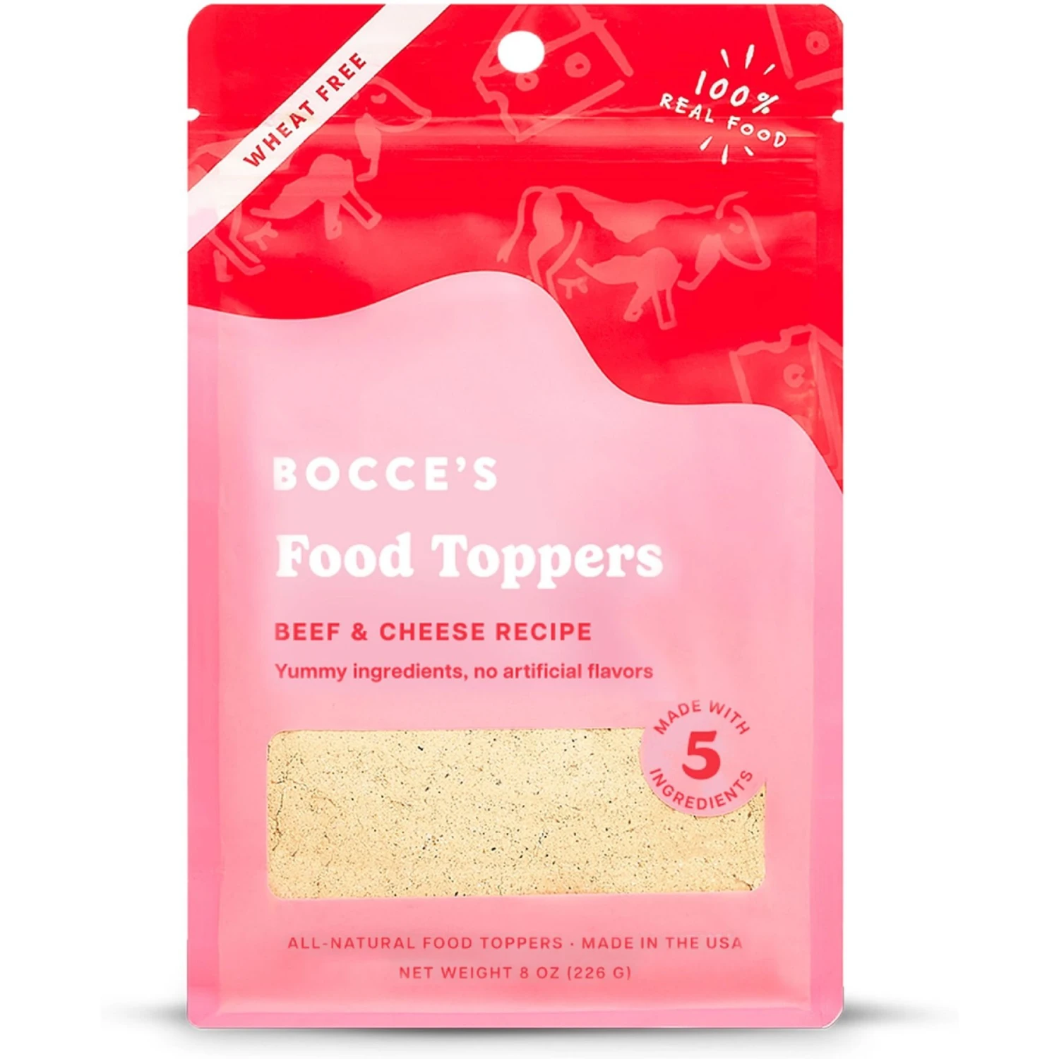 Bocce's Bakery Beef & Cheese Wheat-Free Dog Food Topper, 8-oz Bag 3 Bocce's Bakery Beef & Cheese Wheat-Free Dog Food Topper, 8-oz Bag